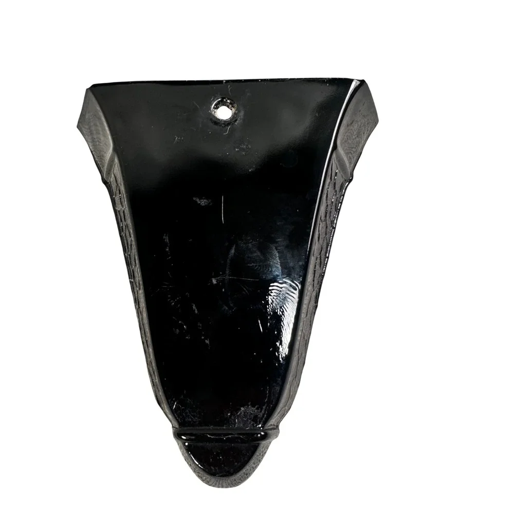 Art Deco Black READ Amethyst Glass Wall Pocket Imperial Glass 1930s 1940s VTG